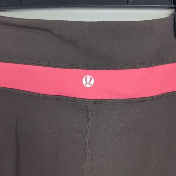 Lululemon Y2K brown pink biker shorts size small mid rise - Picture 6 of 6